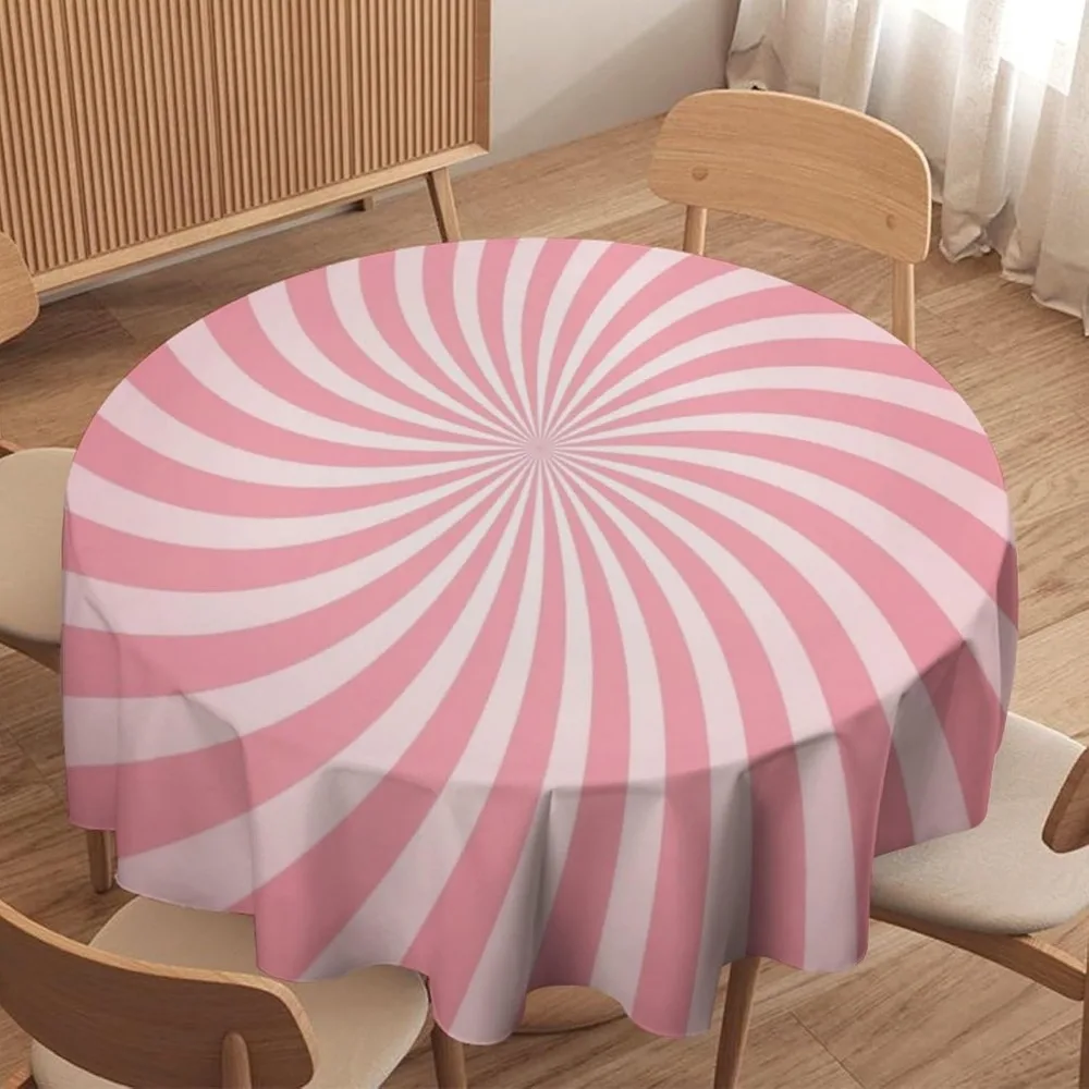 Century Textile & Sewing Supply Reviews - Vintage Groovy Swirl Round Tablecloth 70s