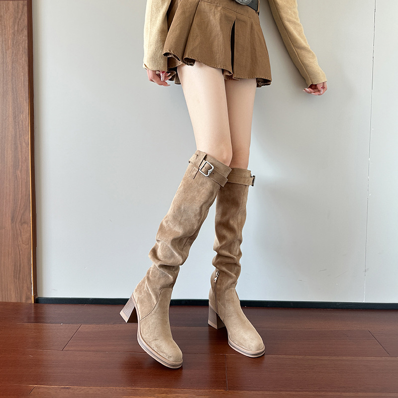 Sewing Nylon - High heeled knee high boots for