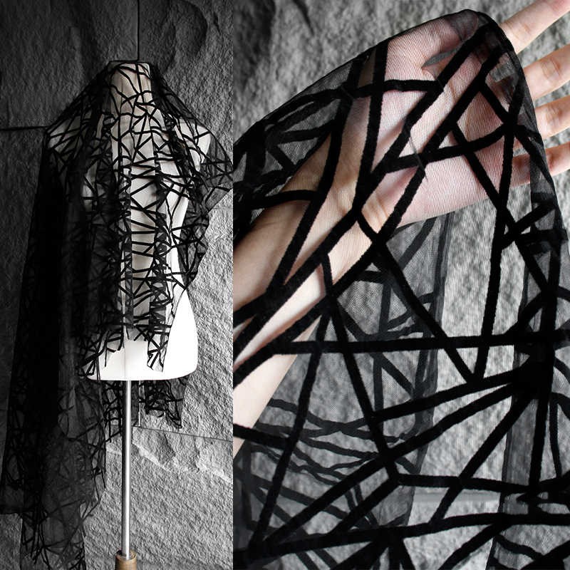 100x135cm Black Geometric Patt - Textile And Sewing Supply recension och pris