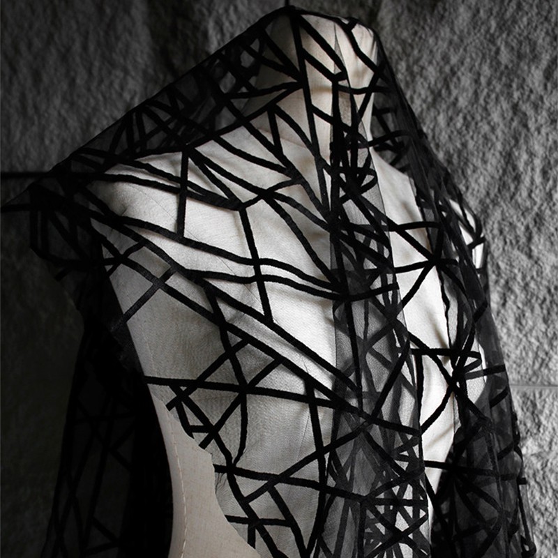 100x135cm Black Geometric Patt - Textile And Sewing Supply recension och pris