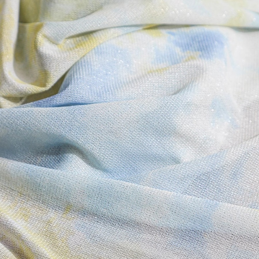 Tie Dye Knit Fabric Yellow Whi - Sewing Tie Dye recension och pris