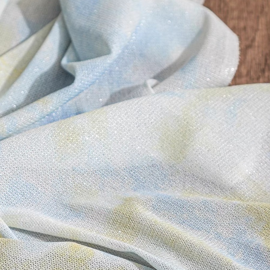 Tie Dye Knit Fabric Yellow Whi - Sewing Tie Dye recension och pris