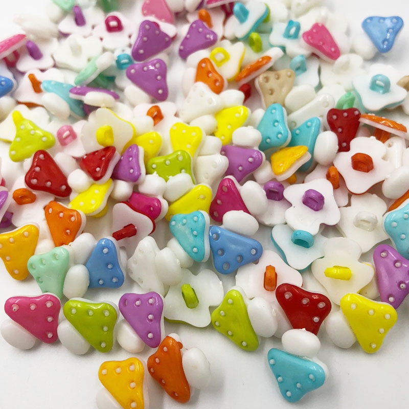 50pcs Mix Mushroom Shank Plast - Button Hole Cutter recension och pris