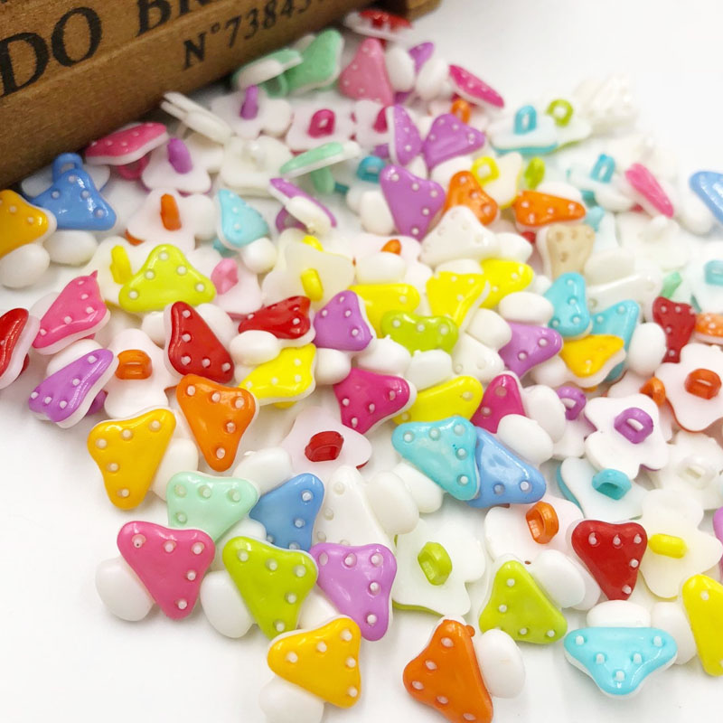 50pcs Mix Mushroom Shank Plast - Button Hole Cutter recension och pris