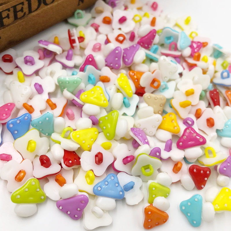 50pcs Mix Mushroom Shank Plast - Button Hole Cutter recension och pris