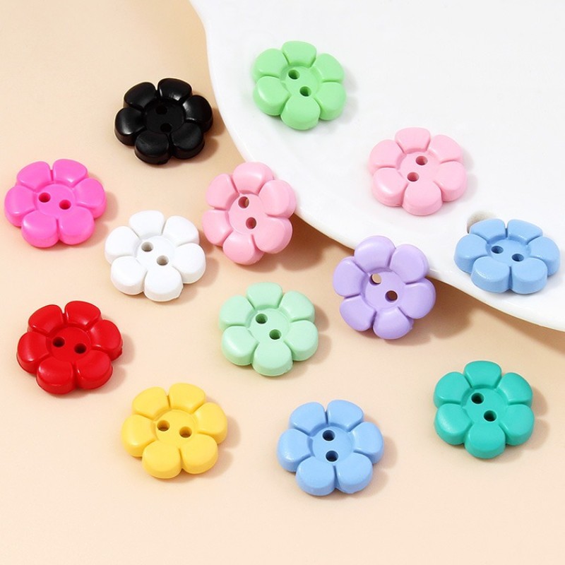 11/15mm Colorful Resin Flower  - Button Hole Cutter recension och pris