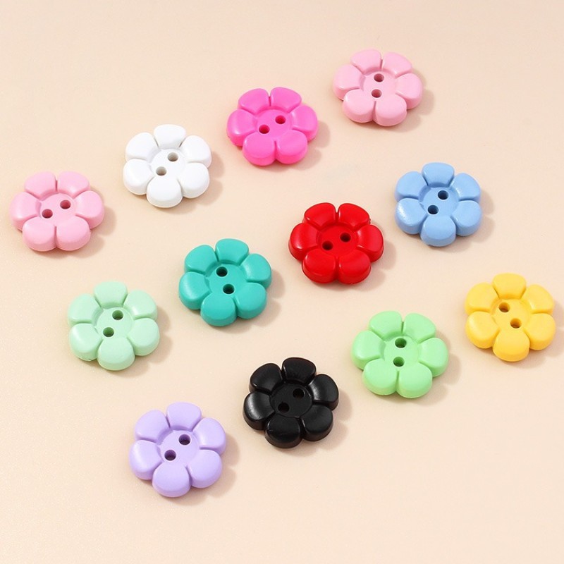 11/15mm Colorful Resin Flower  - Button Hole Cutter recension och pris