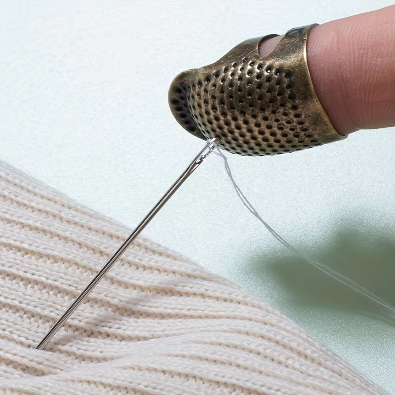 Handmade Non‑slip Embroidery A - Sewing Thimble Metal recension och pris