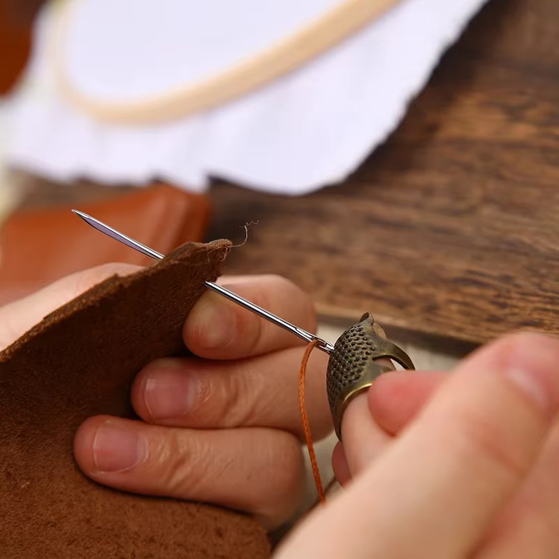 Handmade Non‑slip Embroidery A - Sewing Thimble Metal recension och pris