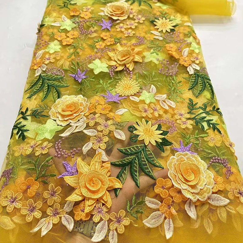 90x130cm 3D Floral Embroidered - Textile And Sewing Supply recension och pris